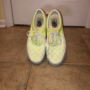 Era Lime Green Checkerboard Vans